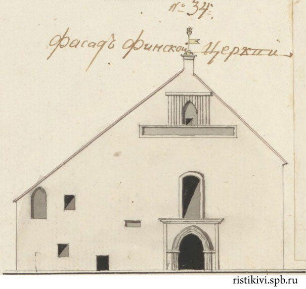 Собор доминиканского монастыря (Финская церковь) в начале XIX века